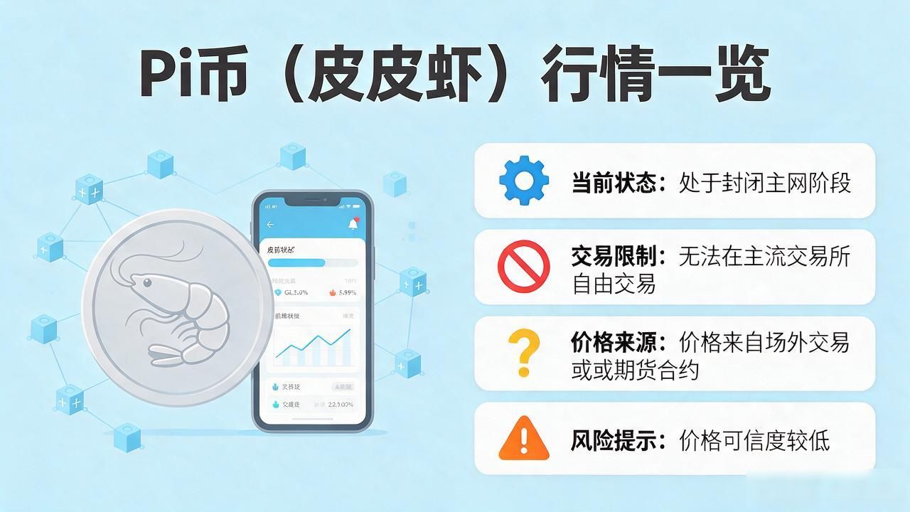 皮皮虾数字货币最新价格表：Pi币行情一览