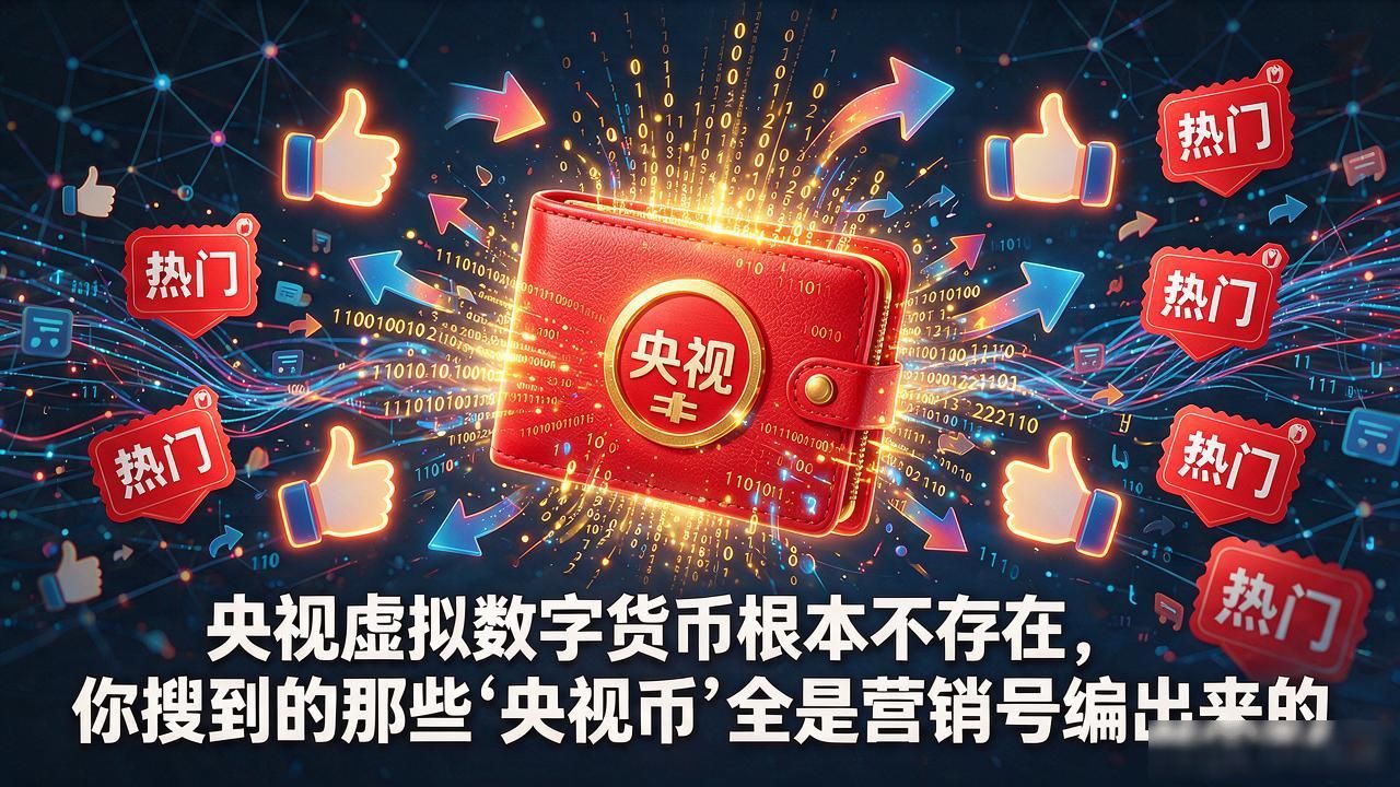 央视虚拟数字货币根本不存在，你搜到的那些"央视币"全是营销号编出来的