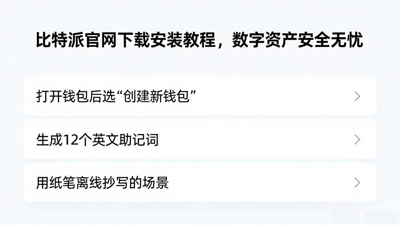 如何在比特派官网上完成比特派钱包的下载与安装过程,确保您的数字资产管理无忧?_创建新钱包助记词备份离线保存_比特派官网下载安卓iOS安装包