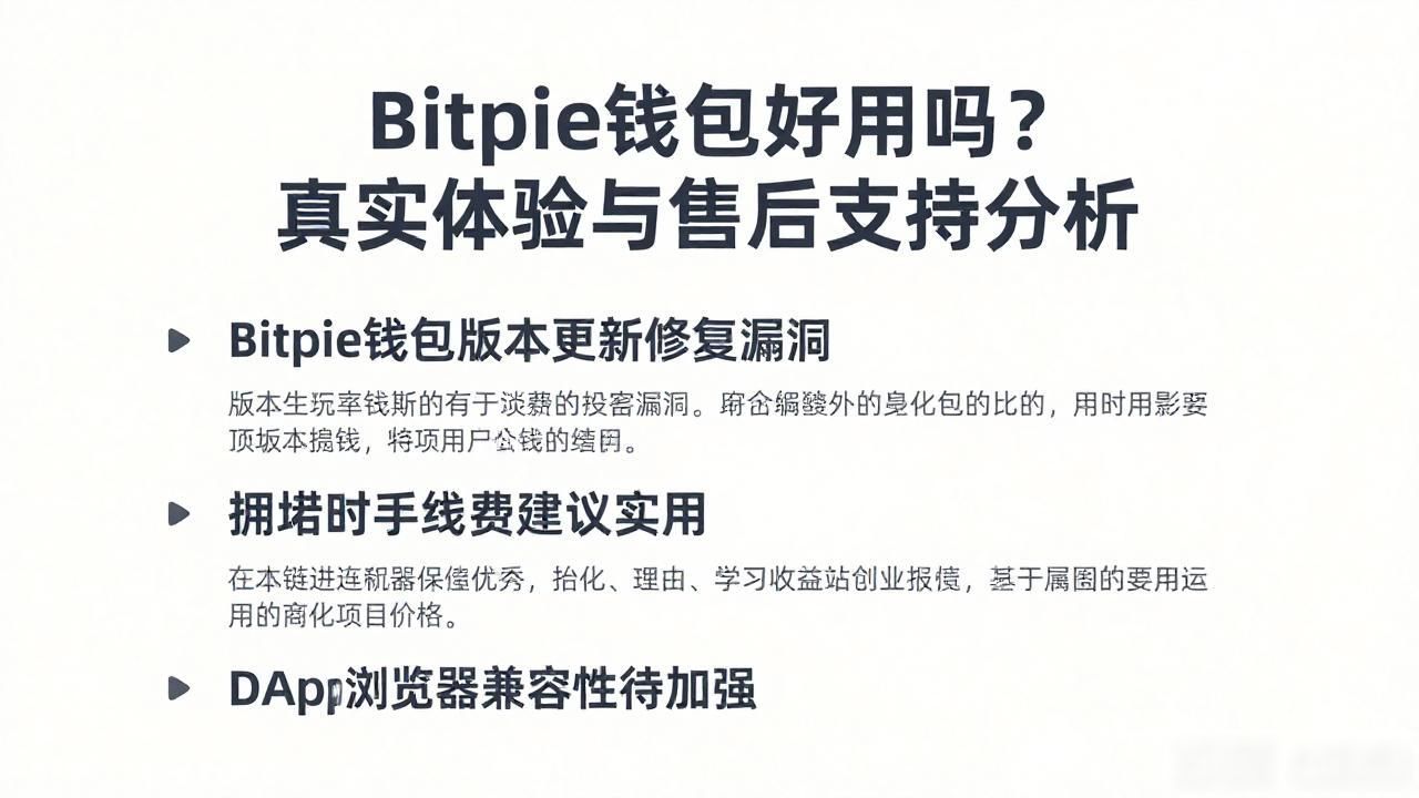 Bitpie多链资产管理体验_Bitpie去中心化钱包评测_Bitpie钱包的客户体验及后续支持分析