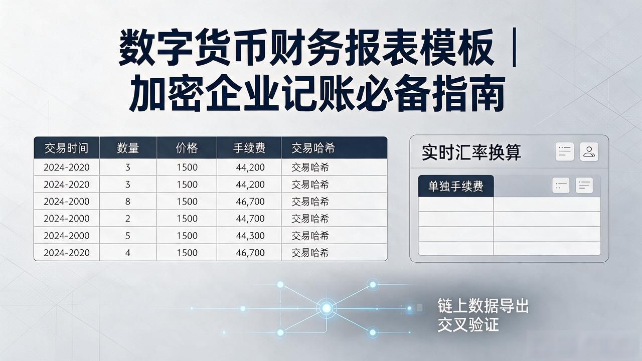 数字货币财务报表模板｜加密企业记账必备指南