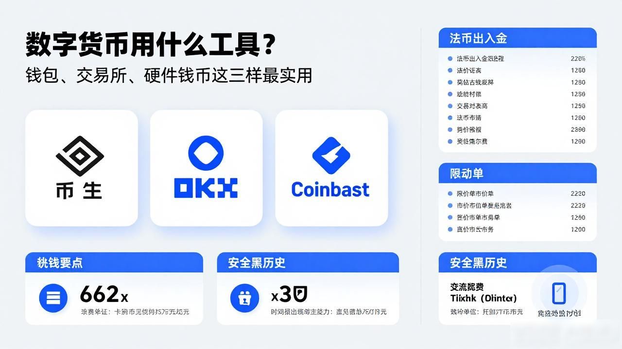 数字货币用什么工具？钱包、交易所、硬件钱包这三样最实用