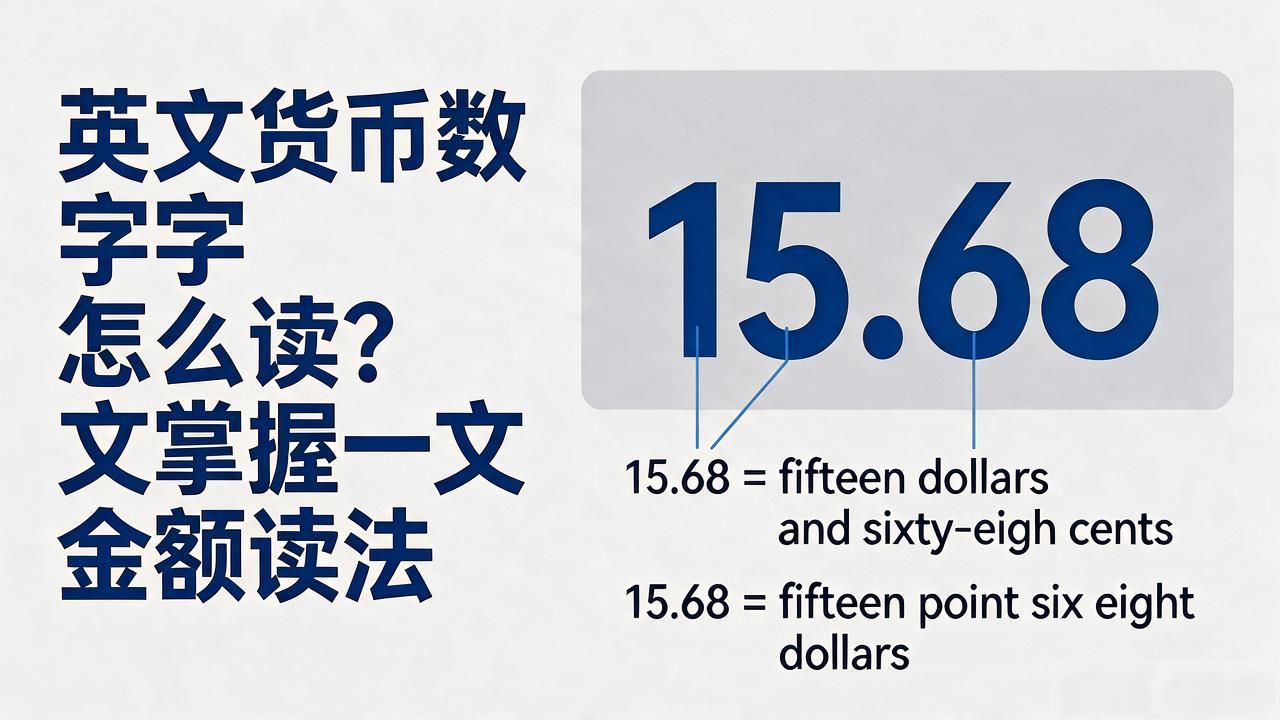 英文货币数字怎么读？一文掌握金额读法