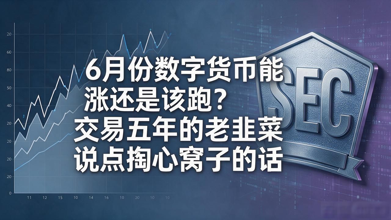 6月份数字货币能涨还是该跑？交易五年的老韭菜说点掏心窝子的话