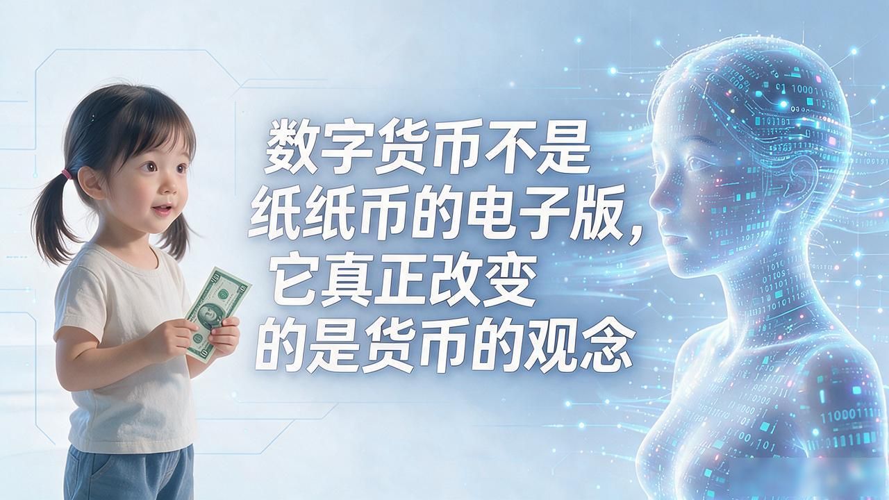 数字货币不是纸币的电子版，它真正改变的是货币的观念