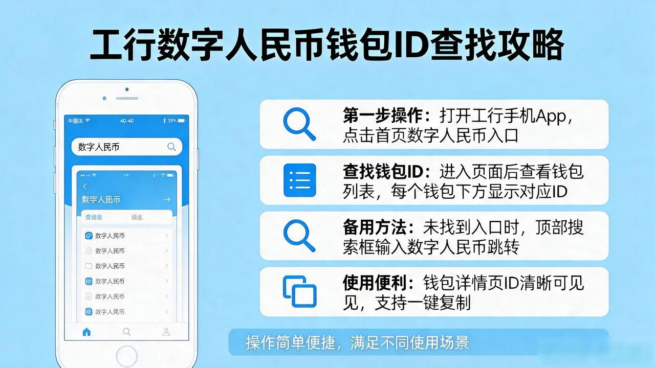 工行数字人民币钱包ID在哪找？开户使用全攻略