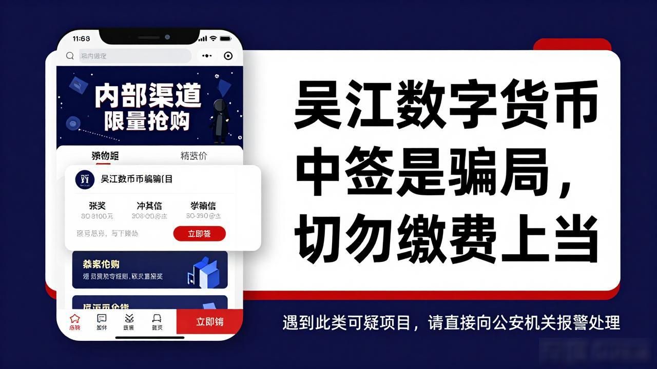 吴江区数字货币中签诈骗_数字货币中签骗局识别_吴江数字货币中签