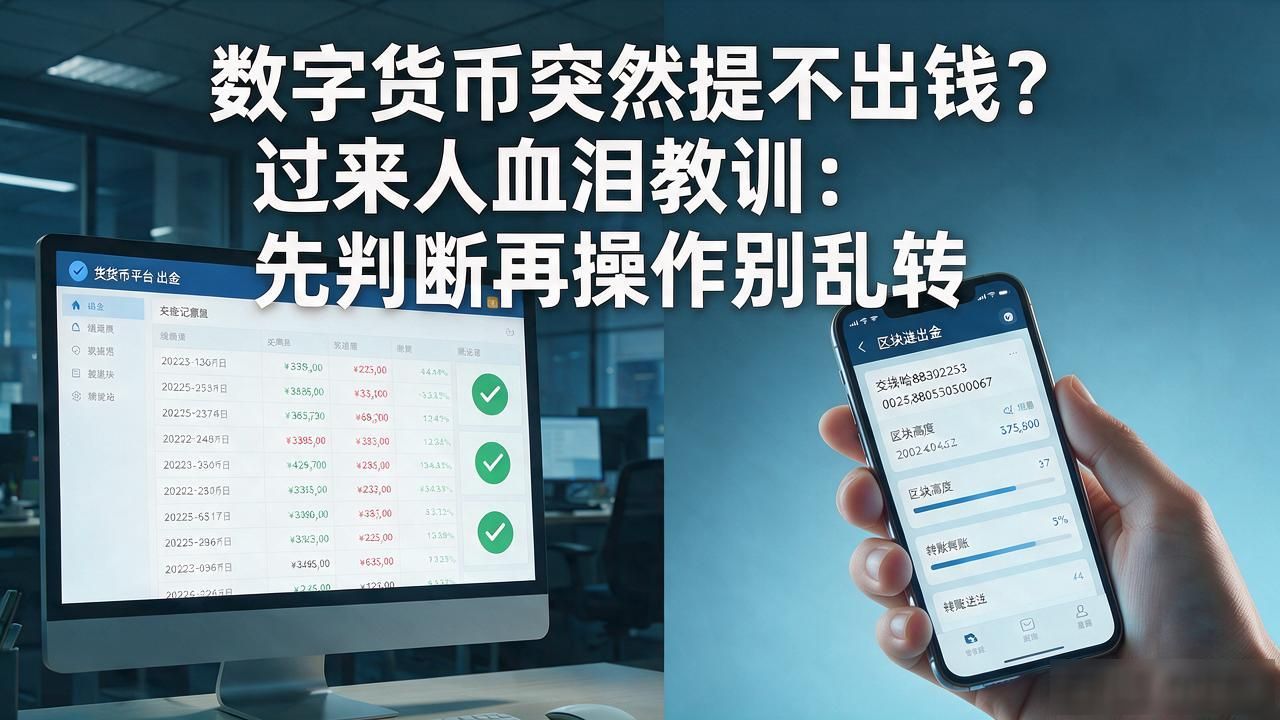 数字货币突然提不出钱？过来人血泪教训：先判断再操作别乱转