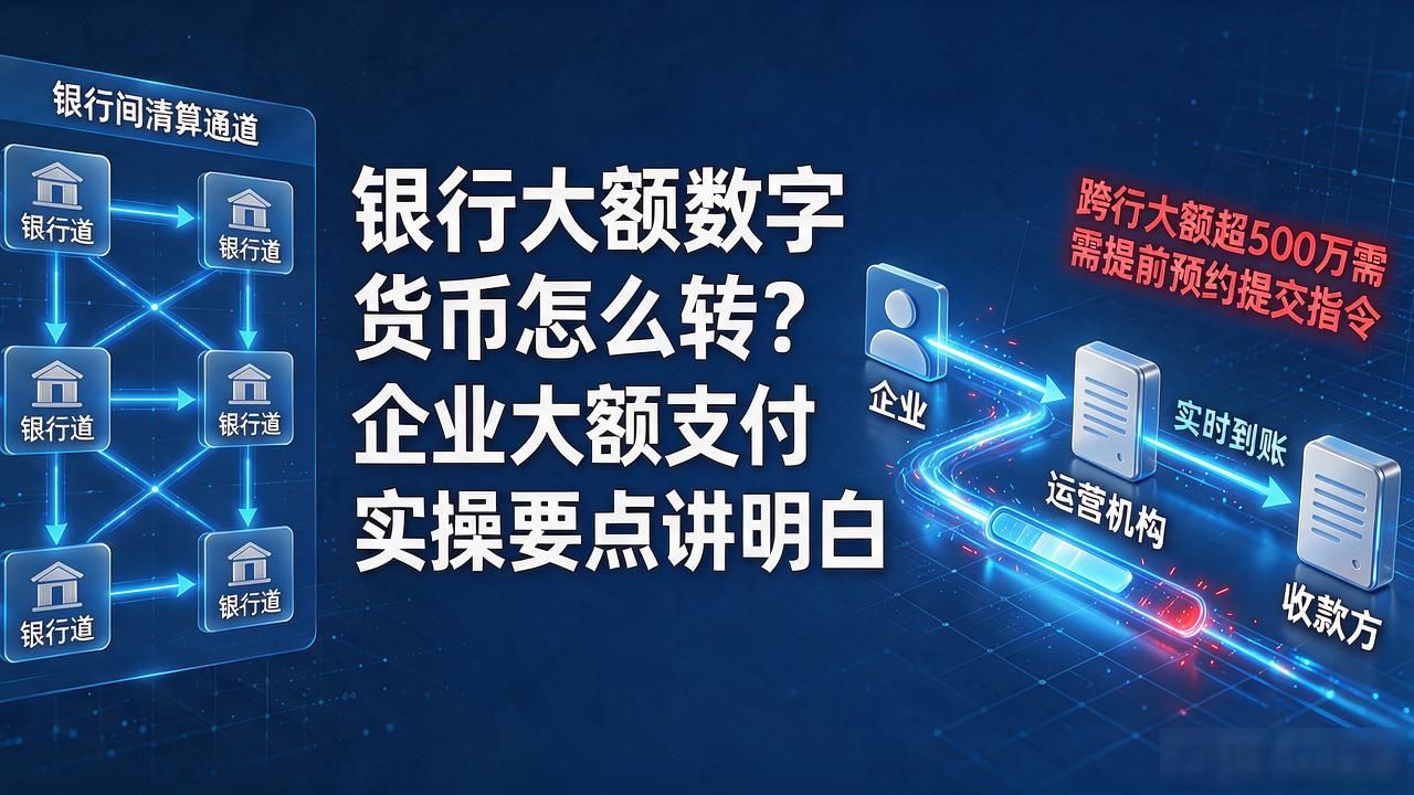 银行大额数字货币怎么转？企业大额支付实操要点讲明白