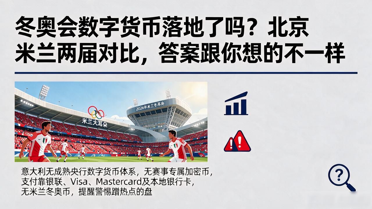 冬奥会数字货币落地了吗？北京米兰两届对比，答案跟你想的不一样