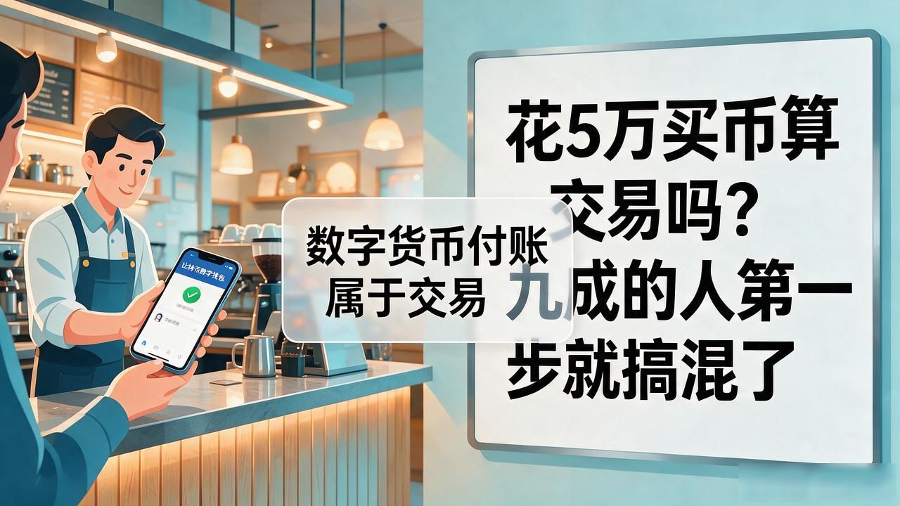 花5万买币算交易吗？九成的人第一步就搞混了