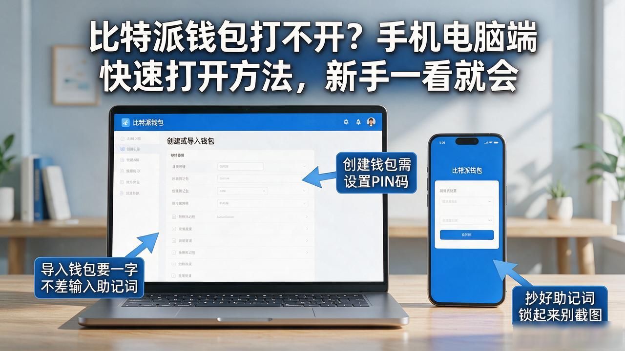比特派钱包打不开？手机电脑端快速打开方法，新手一看就会