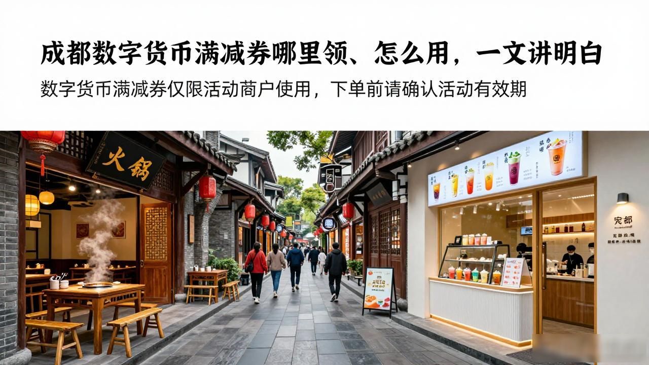 成都数字货币满减券哪里领、怎么用，一文讲明白