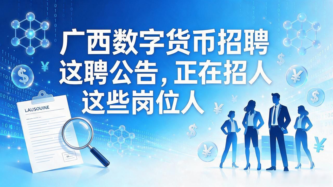 广西数字货币招聘公告，这些岗位正在招人
