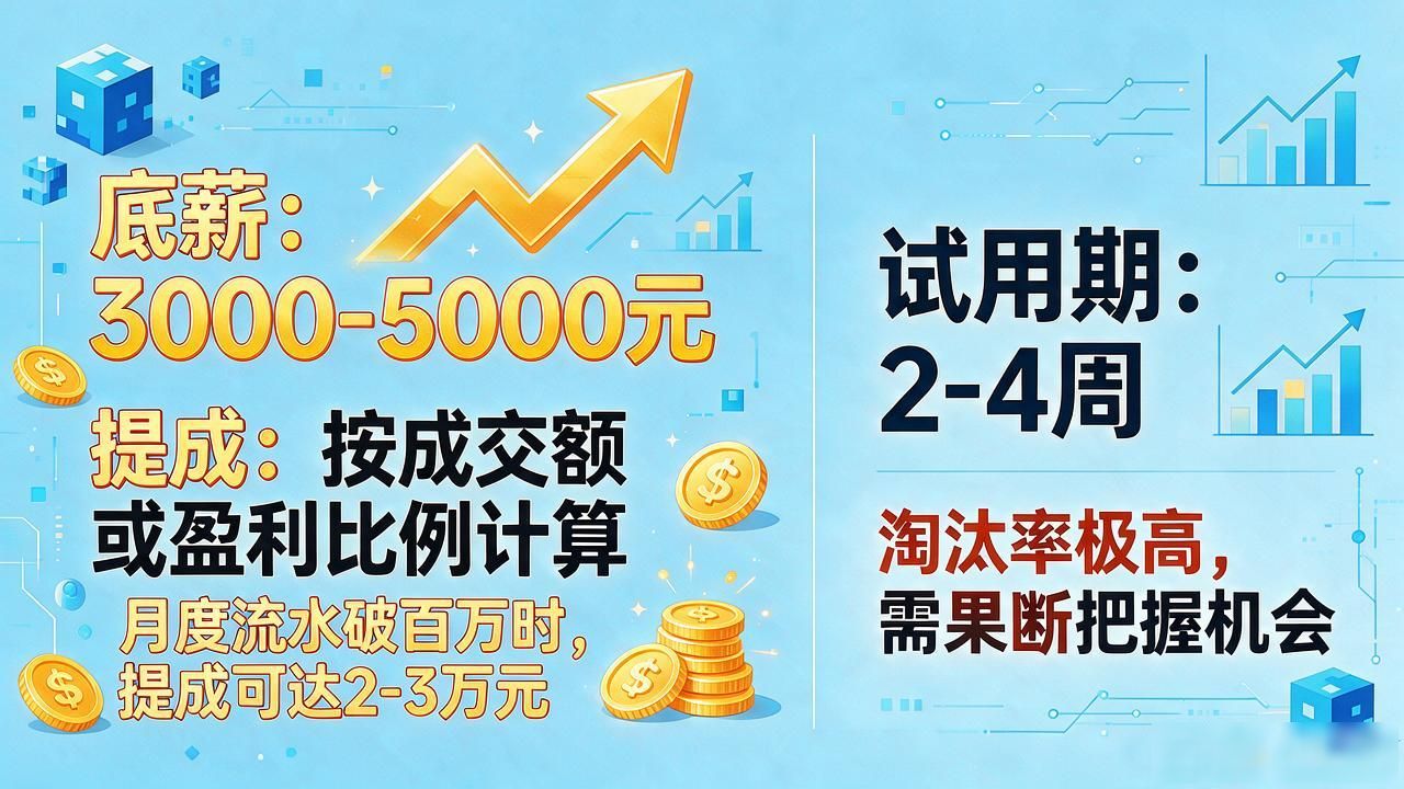 数字货币合约销售招聘，薪资怎么算、试用期多长、淘汰率高不高，一篇讲透